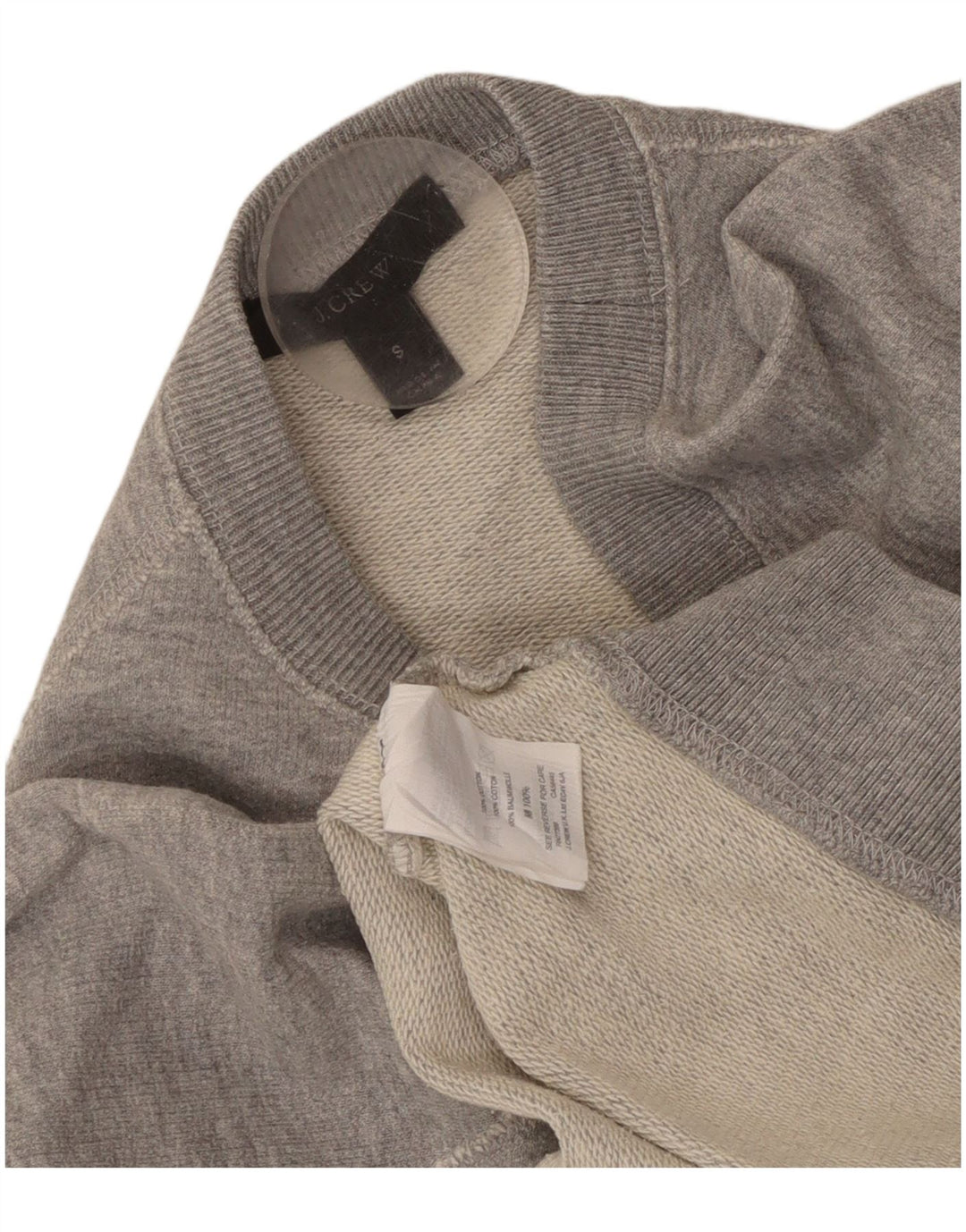 Suéter gráfico feminino J. CREW Reino Unido 10 pequeno algodão cinza