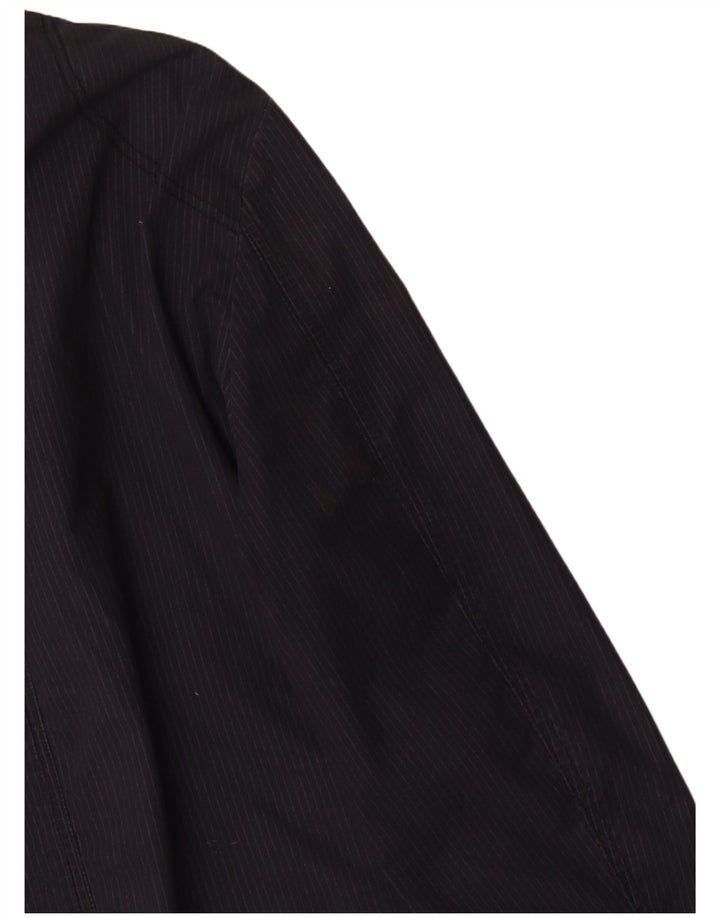 Jaqueta blazer masculina Camel Active com 2 botões Reino Unido 40 grande listra azul marinho