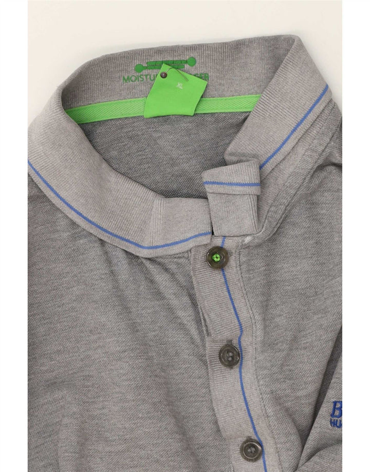 Camisa polo masculina Hugo Boss Slim Fit XL cinza