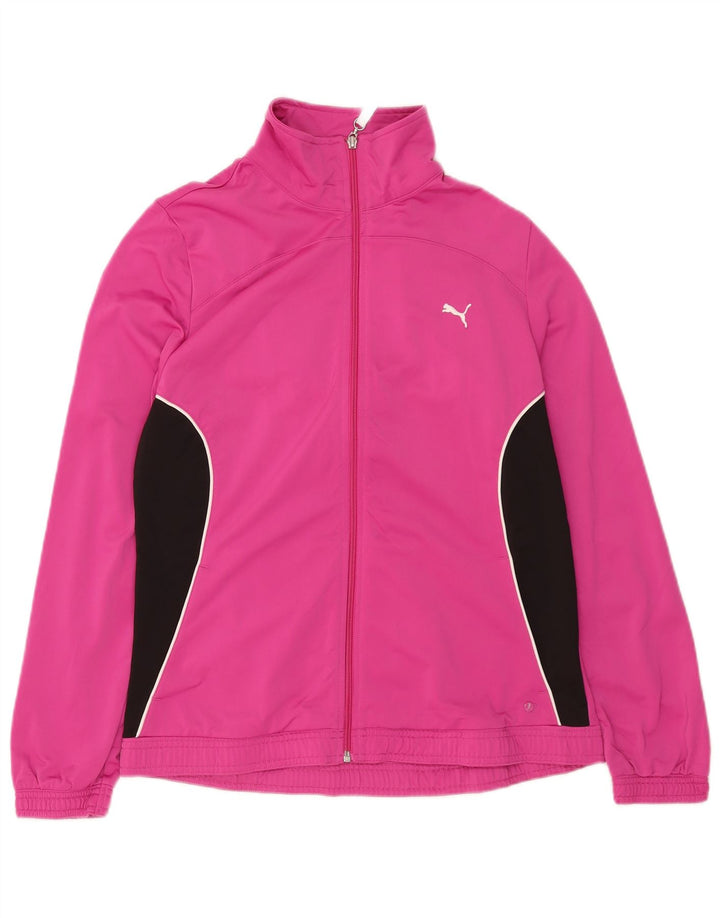 Jaqueta feminina Puma UK 16 grande bloco colorido rosa poliéster