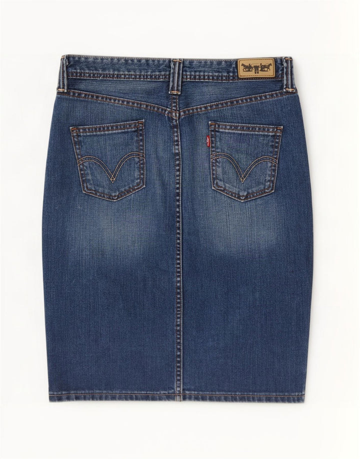 Saia jeans feminina Levi's médio W30 algodão azul