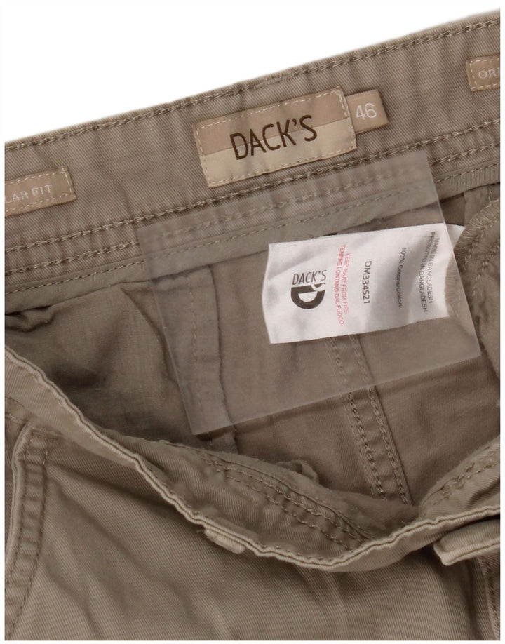 DACK'S Mens Chino Shorts IT 46 Pequeno W32 Algodão Bege