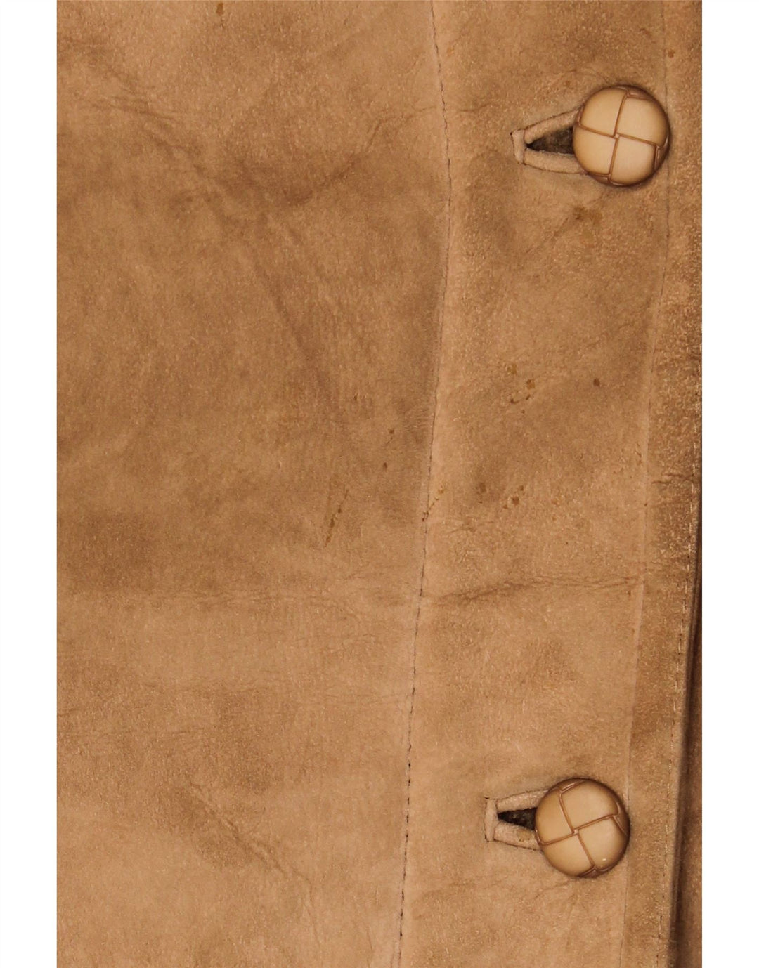 Casaco feminino vintage de shearling UK 16 grande bege