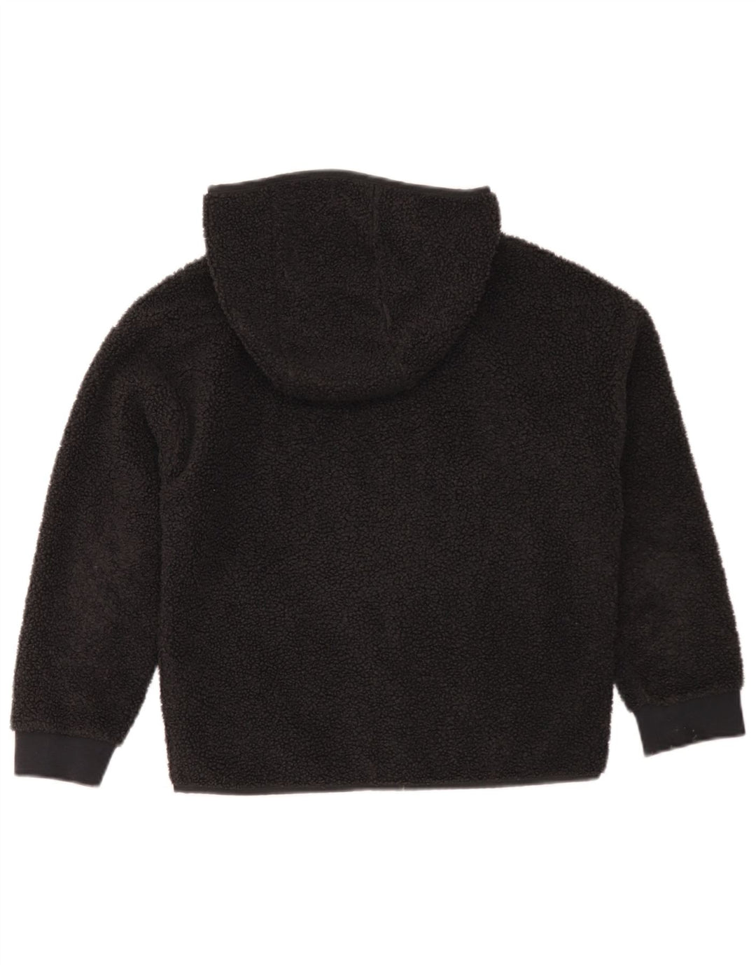 Jaqueta Nike Boys com capuz de lã 10-11 anos médio preto poliéster