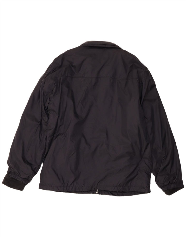 Jaqueta corta-vento masculina Fila com capuz UK 44 2XL poliéster preto