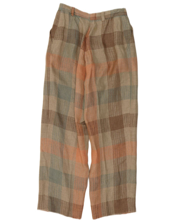 Calça Chino Feminina Vintage W26 L26 Guingão Multicolorido