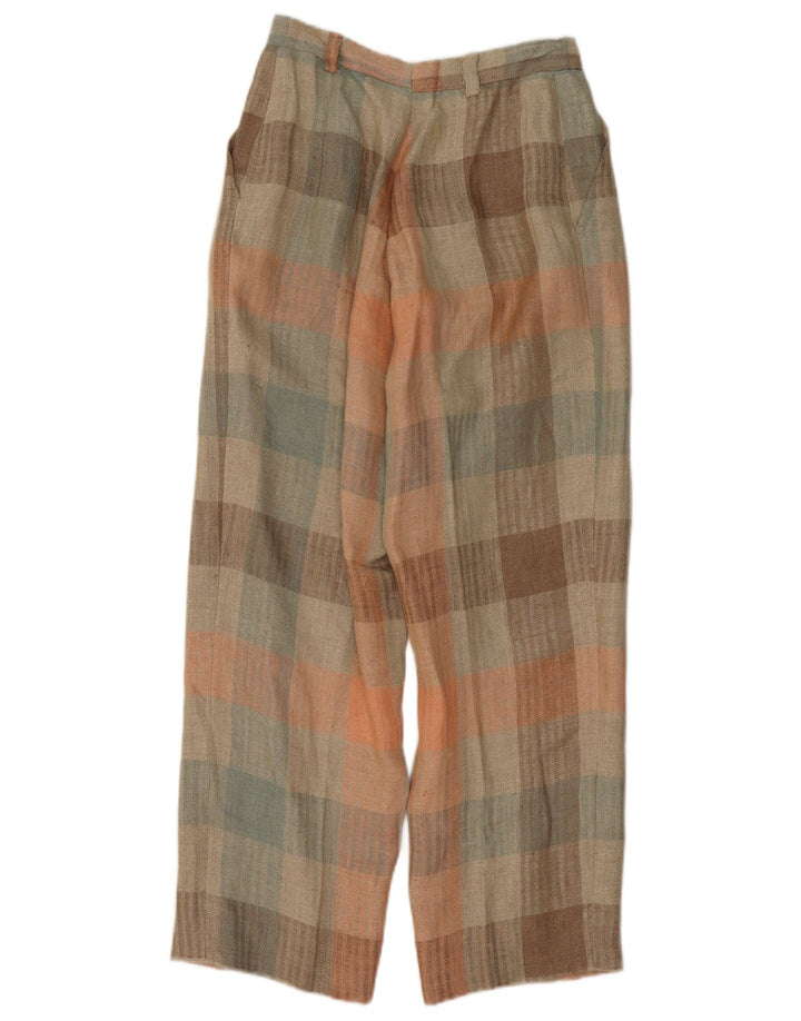 Calça Chino Feminina Vintage W26 L26 Guingão Multicolorido