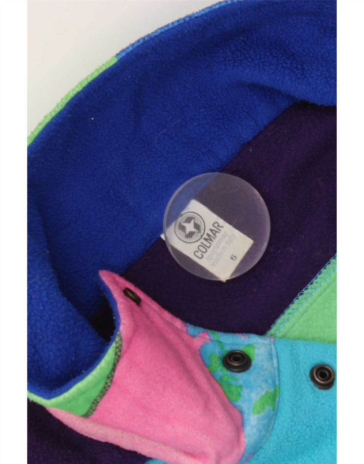 Suéter masculino de lã com gola redonda Colmar XL azul colorblock