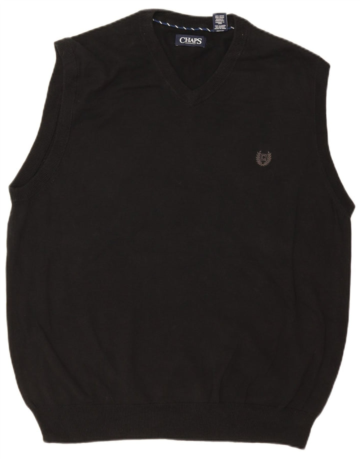 Regata masculina CHAPS com colete XL de algodão preto