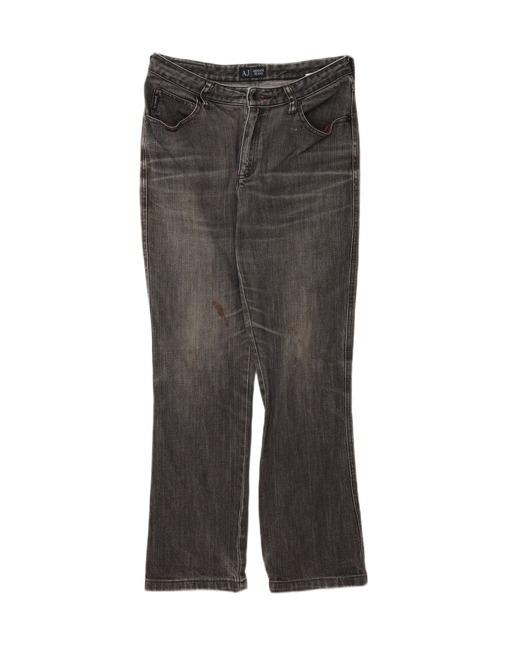 ARMANI Masculino Bootcut Jeans W30 L28 Cinza Clássico