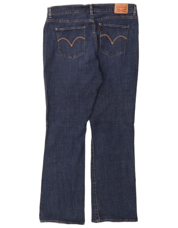Jeans feminino Levi's Classic Fit Bootcut US 14 XL W32 L32 Azul Marinho Algodão