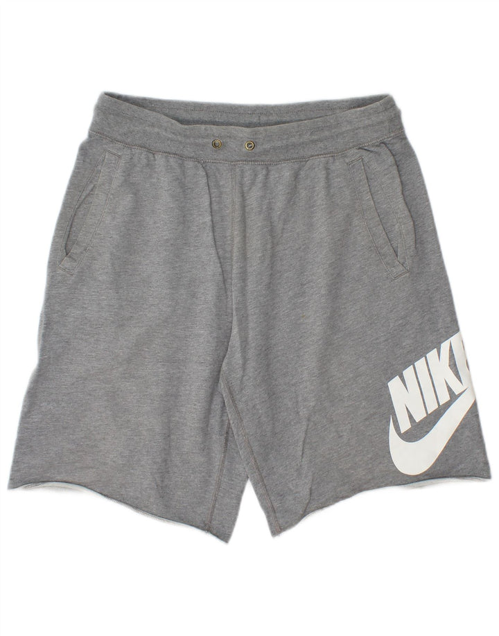 Shorts esportivos gráficos masculinos Nike médio cinza algodão