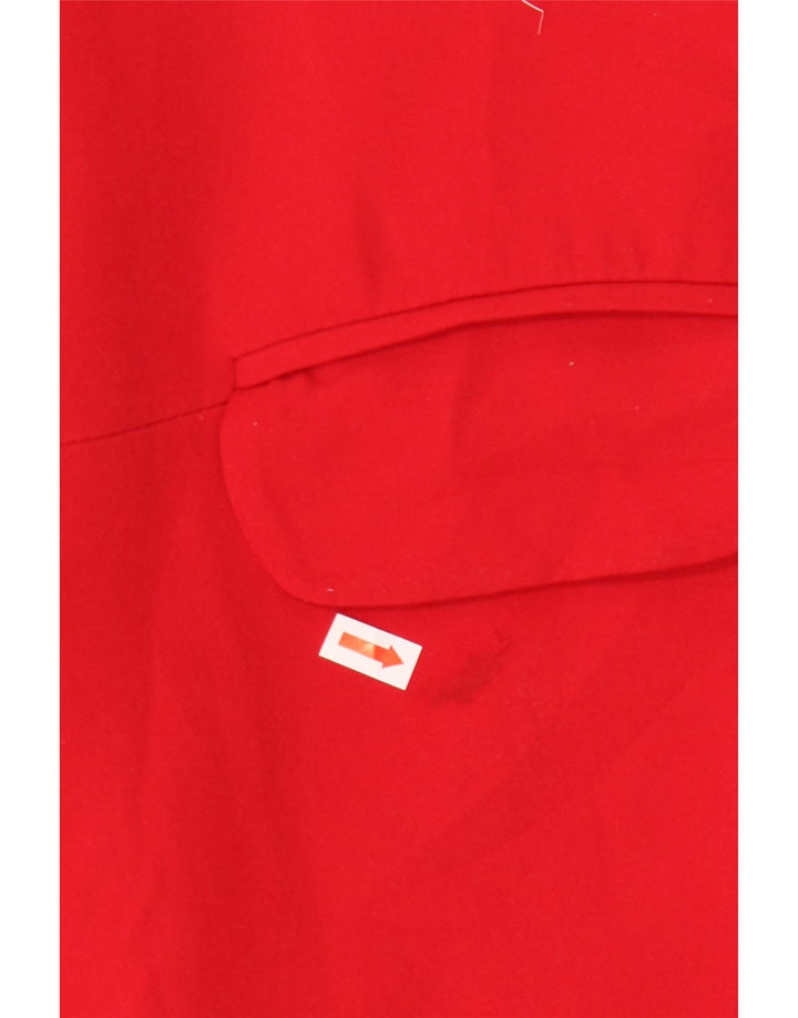 Sobretudo aberto feminino Zara UK 6 XS algodão vermelho