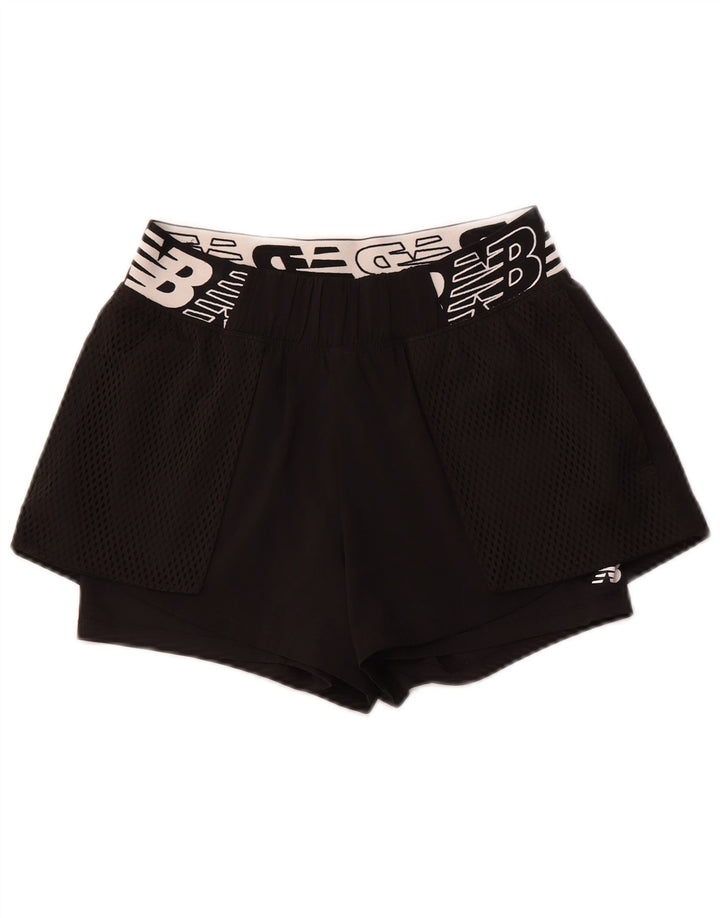 Shorts esportivos femininos NEW BALANCE UK 10 pequenos pretos