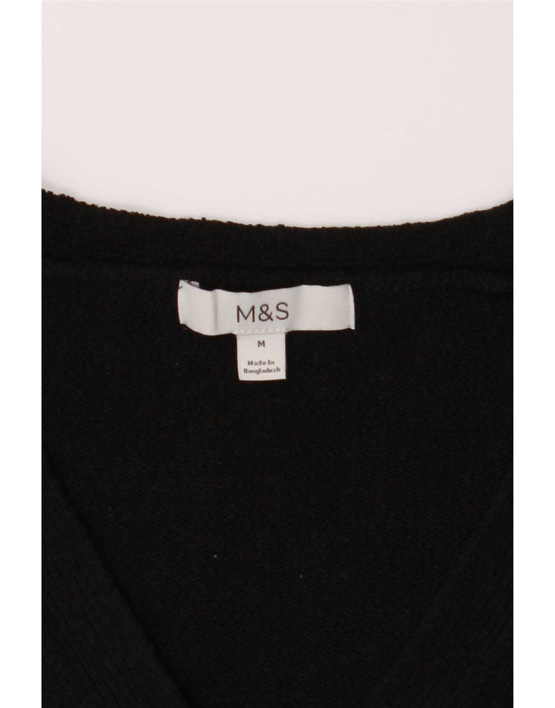 Suéter cardigã feminino grande Marks & Spencer Reino Unido 14 médio preto