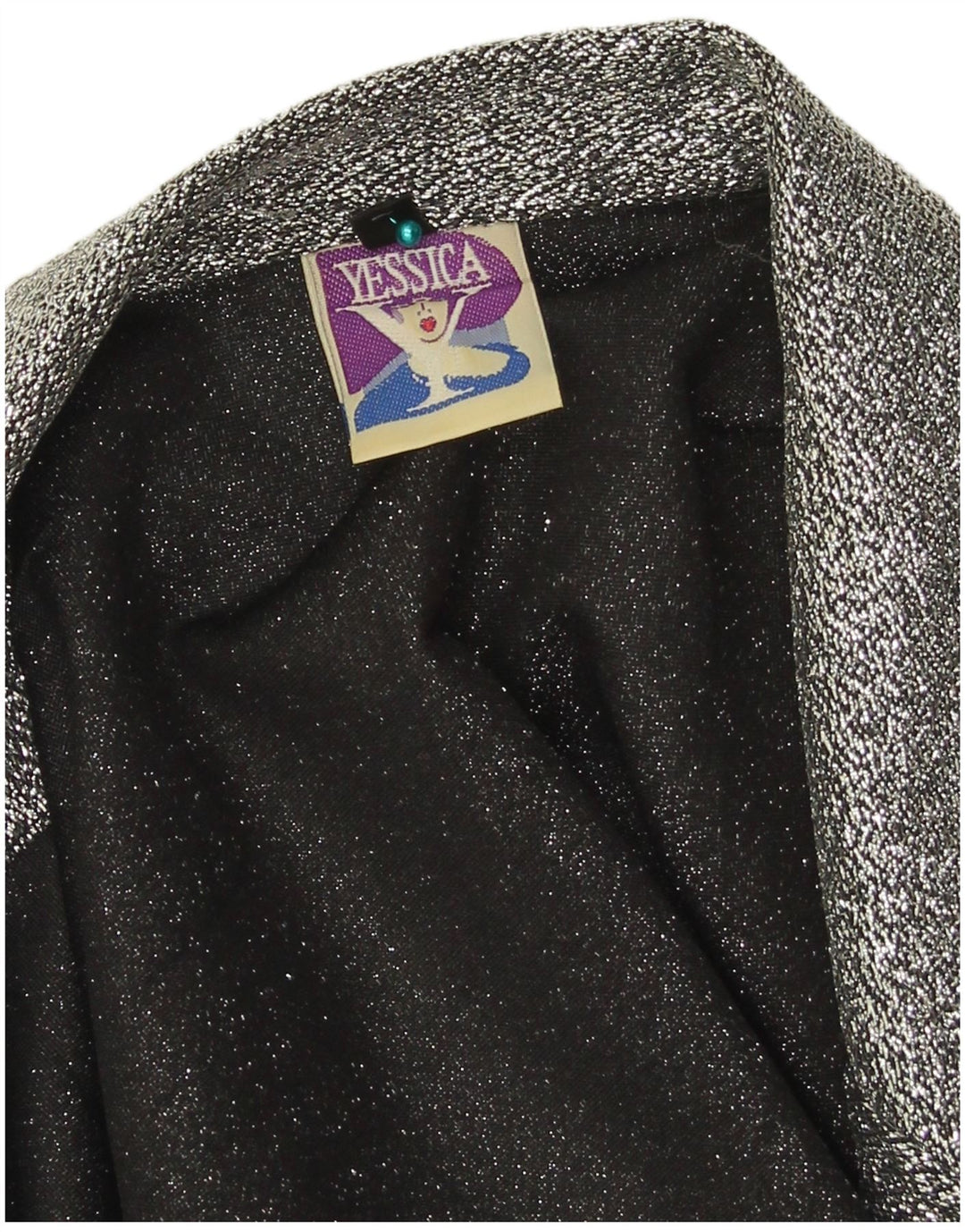 Jaqueta Blazer Feminina Yessica com 1 Botão EU 44 XL Cinza Poliéster