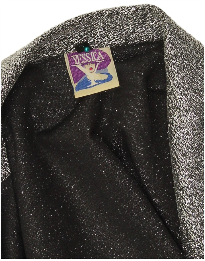 Jaqueta Blazer Feminina Yessica com 1 Botão EU 44 XL Cinza Poliéster