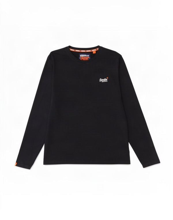 Top masculino Superdry manga comprida 2XL algodão azul marinho