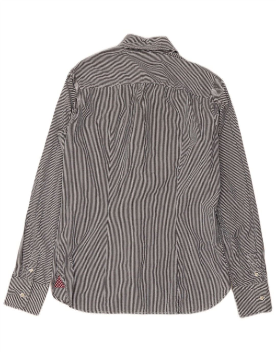 Camisa feminina Tommy Hilfiger EUA 6 algodão listrado cinza médio