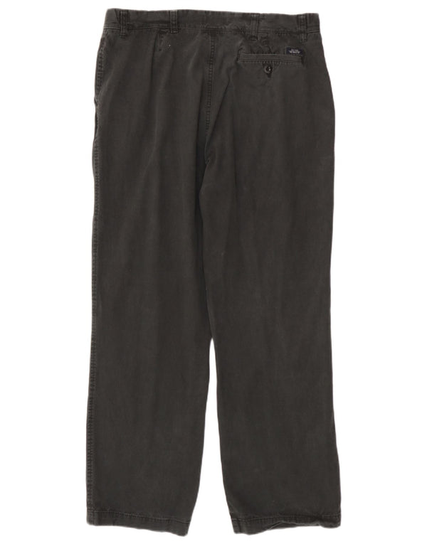 Calça chino reta masculina Marks & Spencer Blue Harbor W38 L30 preta