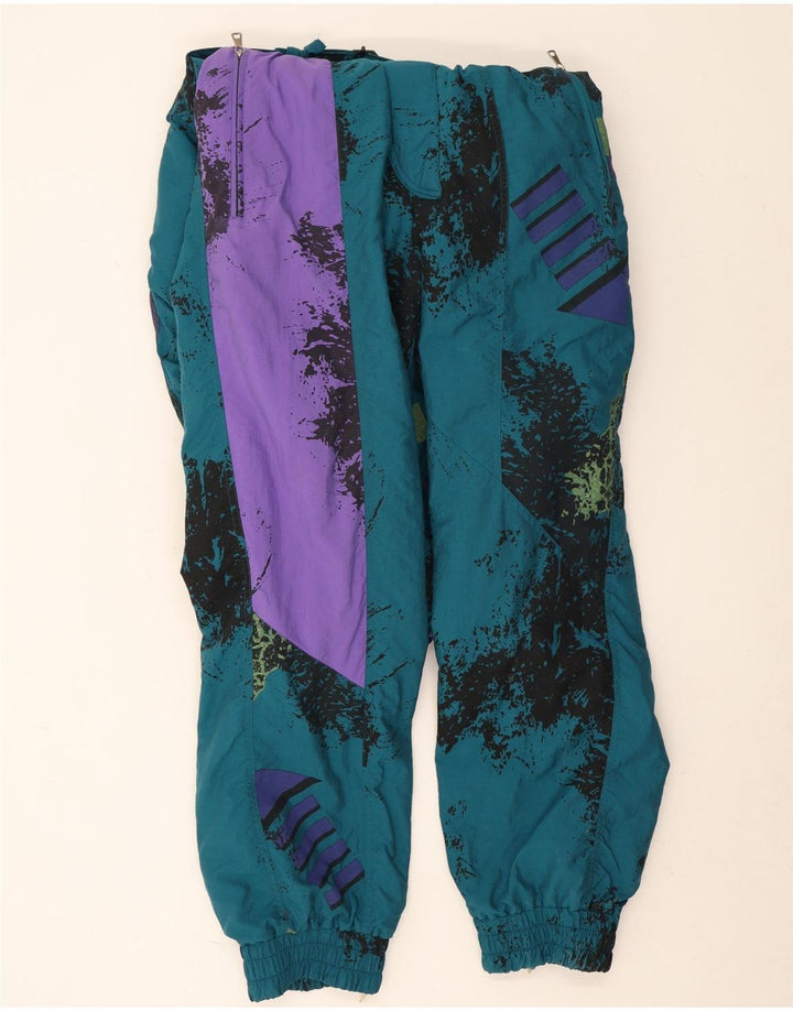Macacão de esqui masculino vintage IT 50 médio azul tie dye poliamida