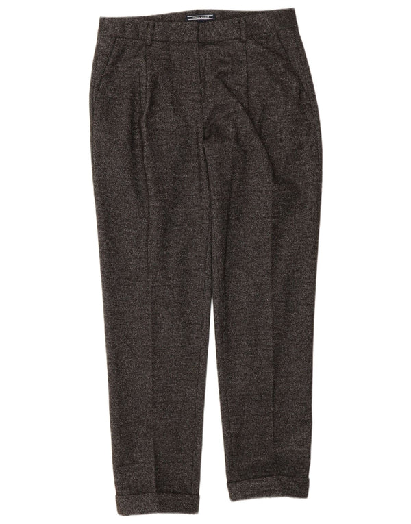 Calça casual feminina Tommy Hilfiger US 4 pequena W28 L27 cinza manchada
