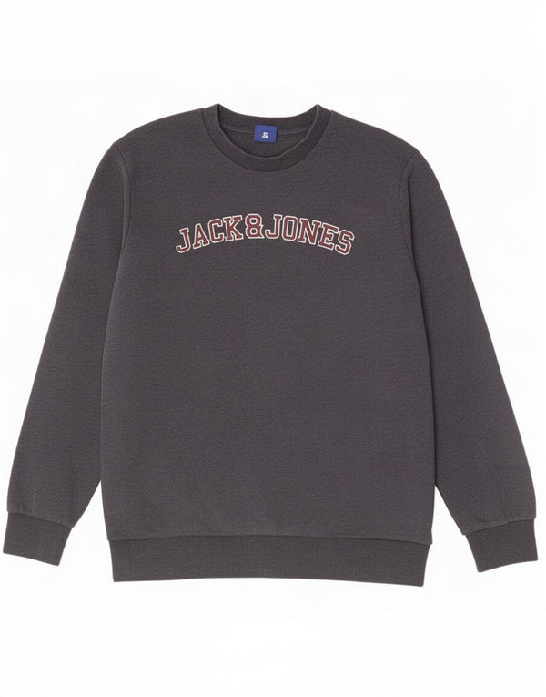 Jack & Jones moletom gráfico masculino jumper XL algodão manchado azul