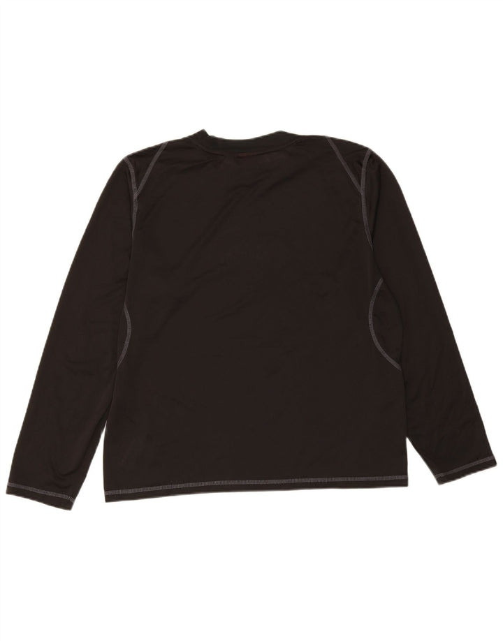 PUMA Mens Graphic Top Manga Longa Grande Preto