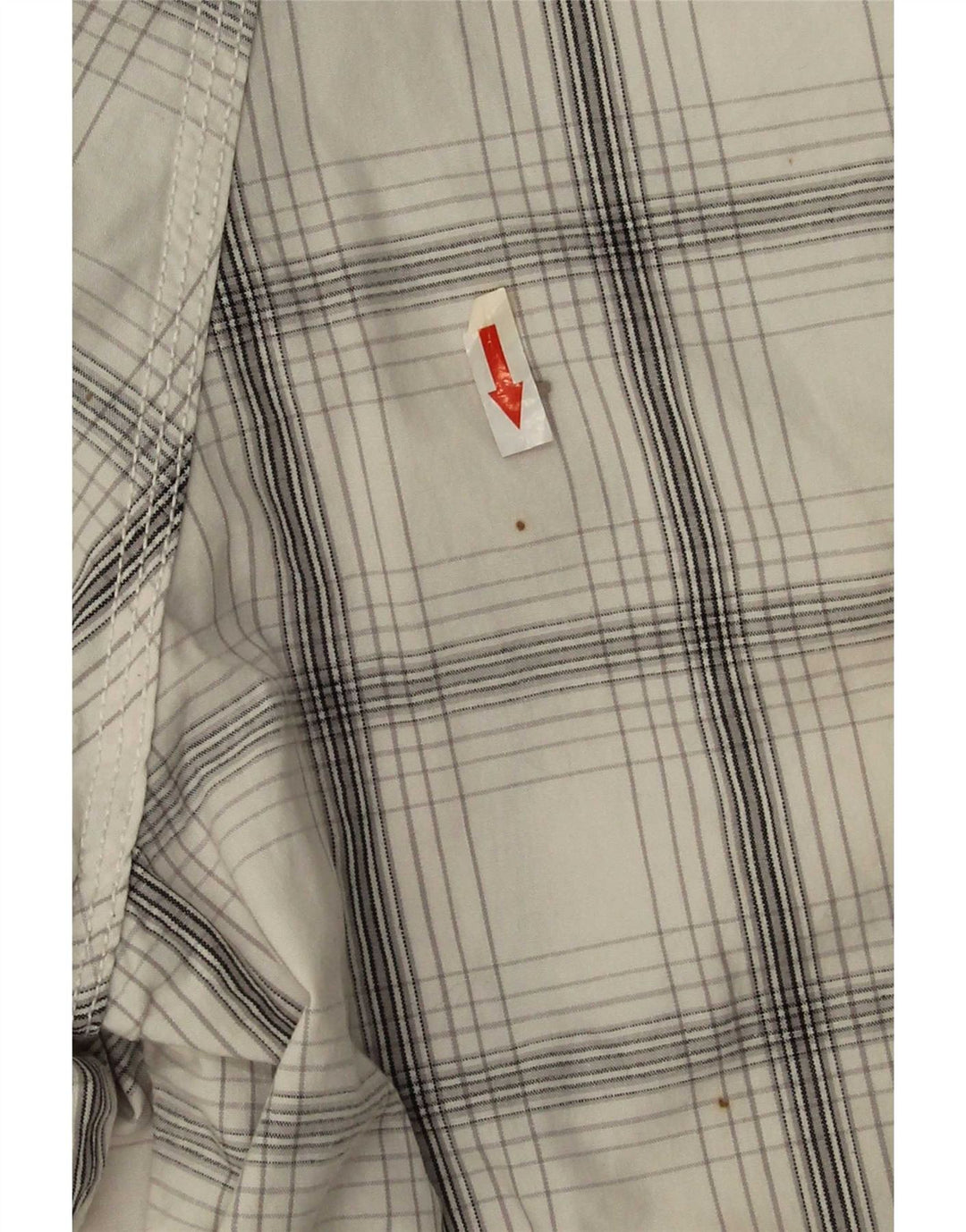 Lee Mens Dungarees Cargo Shorts W38 XL Branco Xadrez Algodão