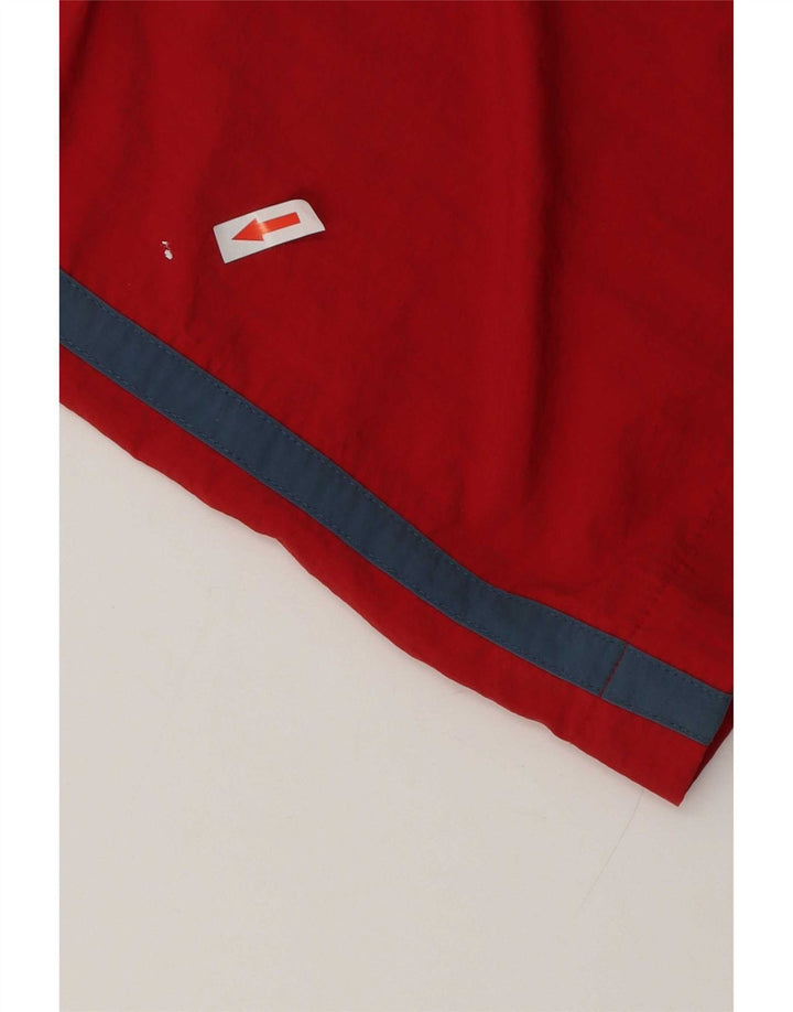 Guru Mens Graphic Natação Shorts Grande Colorblock Vermelho