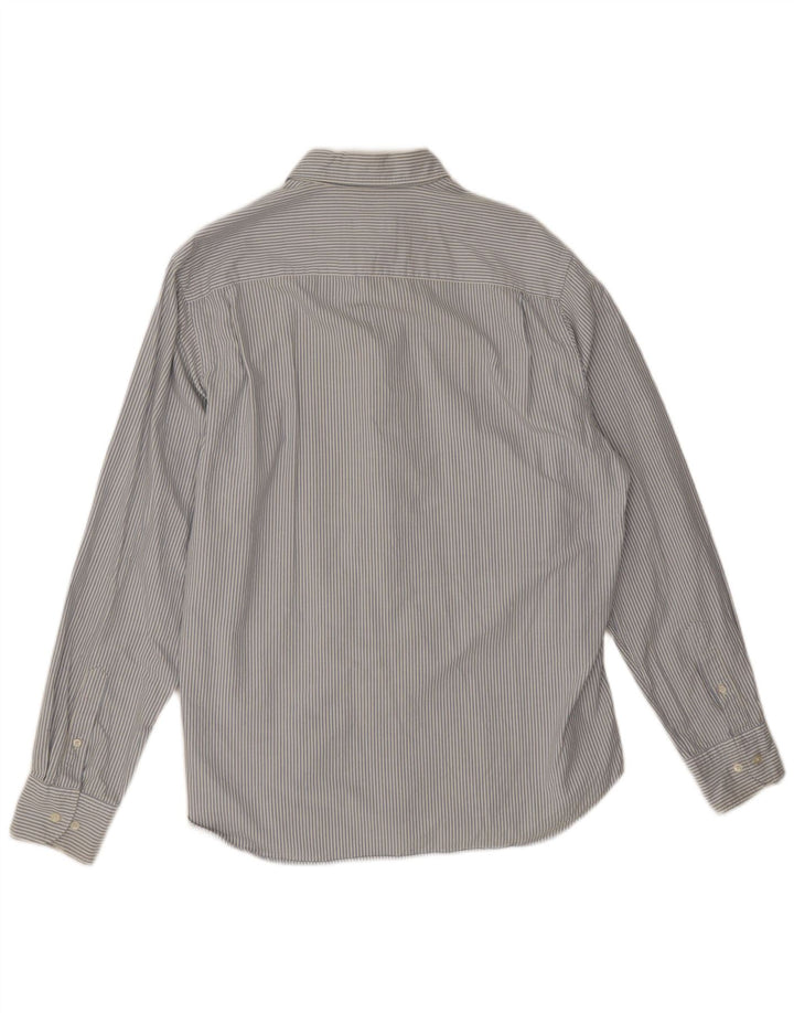 Camisa masculina Massimo Dutti XL risca de giz azul