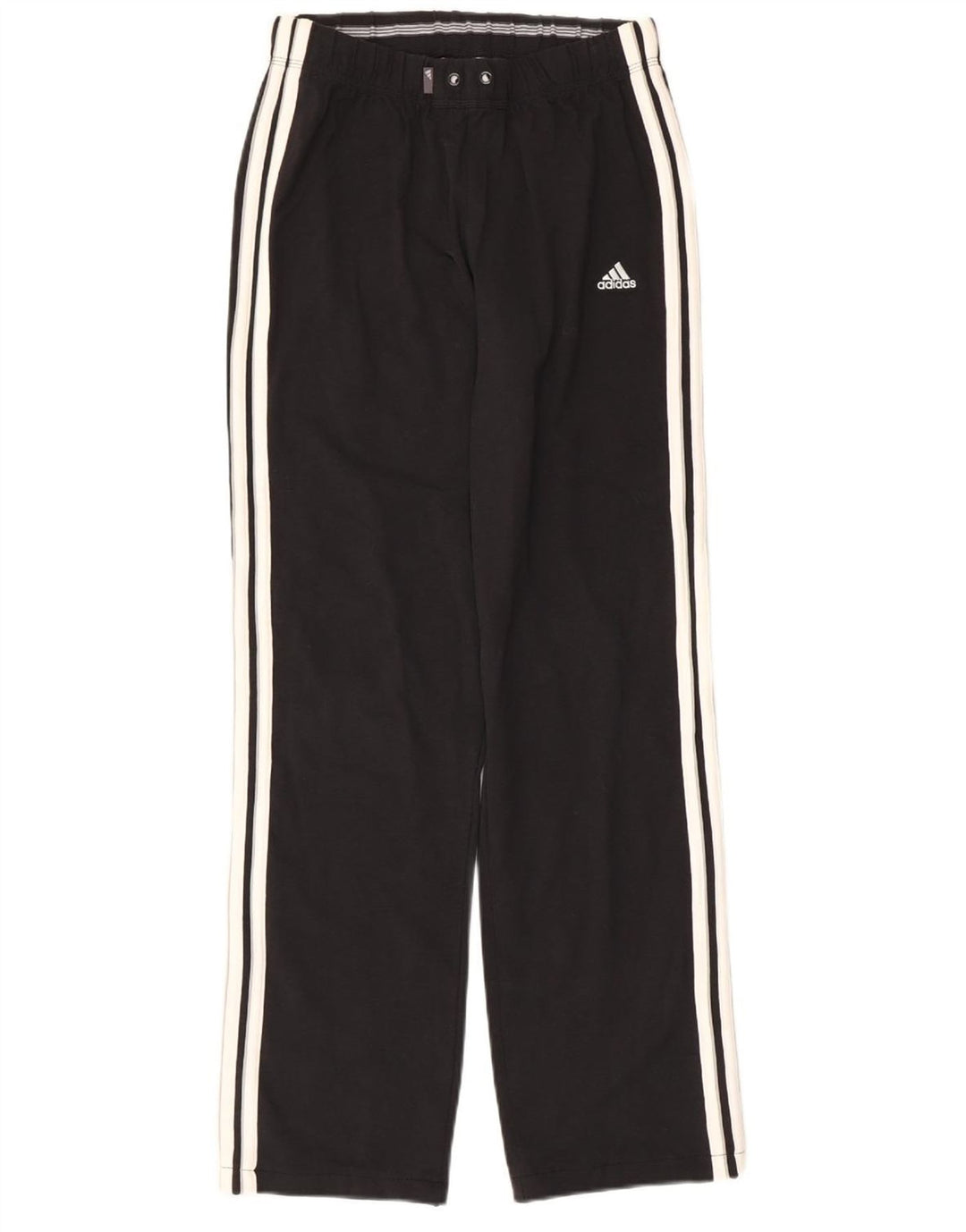 Calças de treino femininas ADIDAS UK 10 pequenas de algodão preto