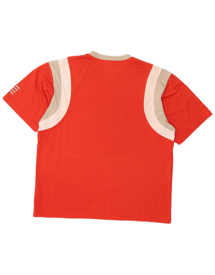 Camiseta masculina Fila Top IT 52/54 grande poliéster colorblock vermelho
