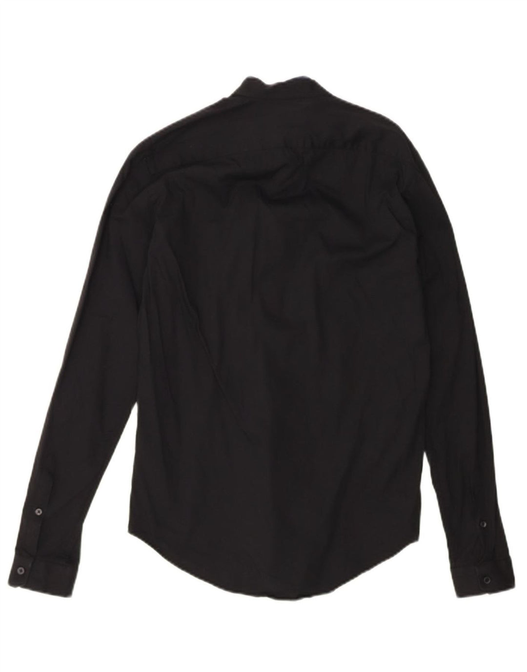 Camisa masculina ZARA Slim Fit médio algodão preto