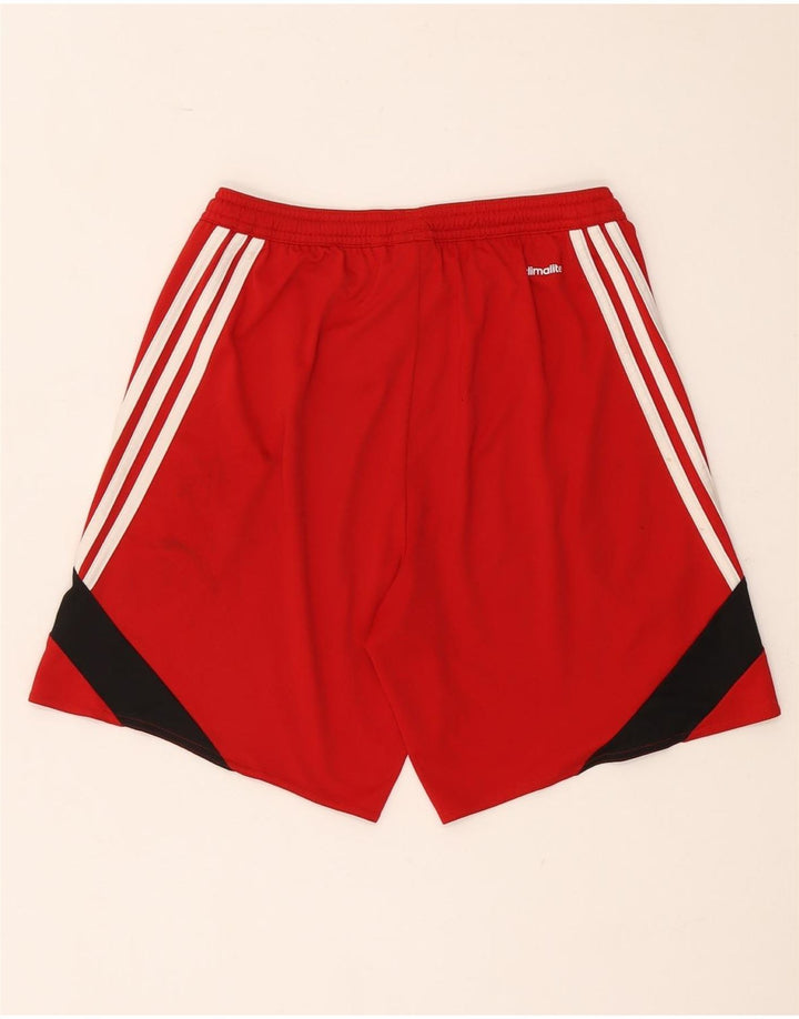 Adidas Mens Climalite Sport Shorts Pequeno Poliéster Colorblock Vermelho