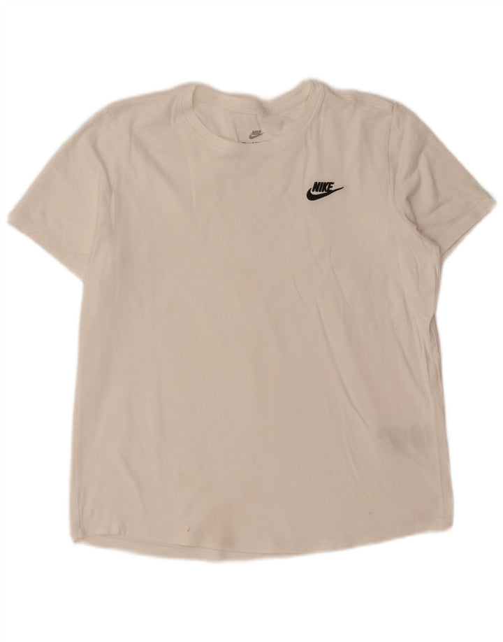 Camiseta feminina Nike UK 14 médio algodão branco
