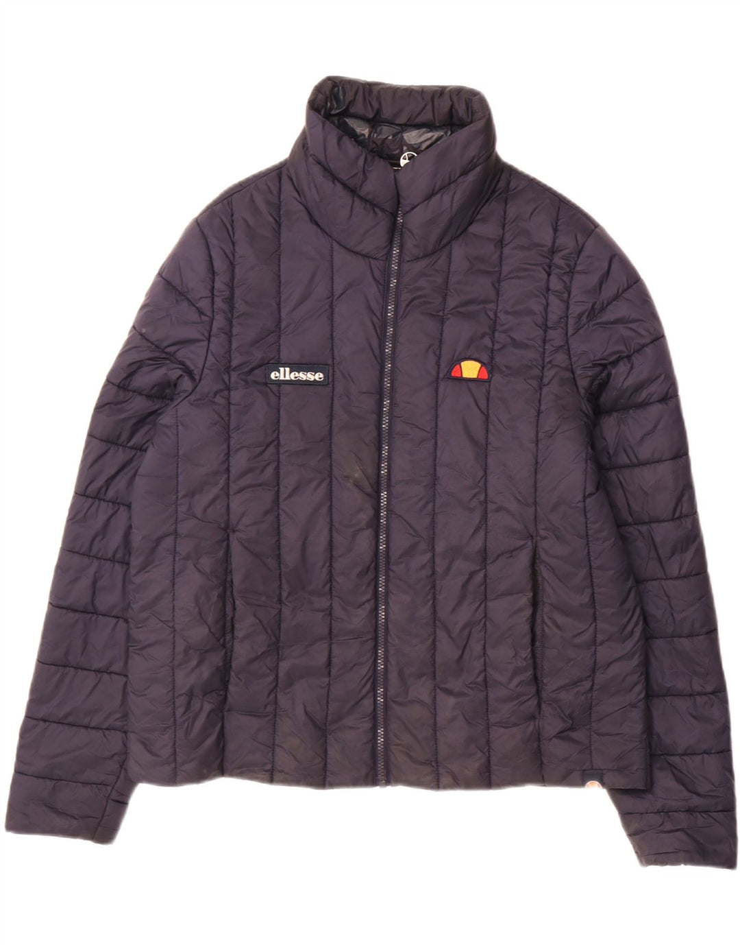 ELLESSE Mens Padded Jacket UK 36 Small Navy Blue Nylon Vintage Ellesse and Second-Hand Ellesse from Messina Hembry 