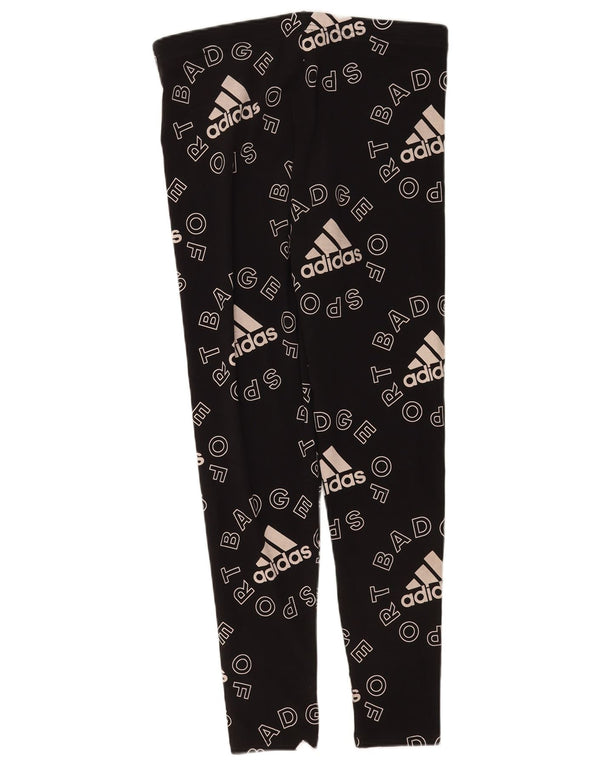 Leggings Adidas Femininas UK 16/18 Grande Algodão Preto