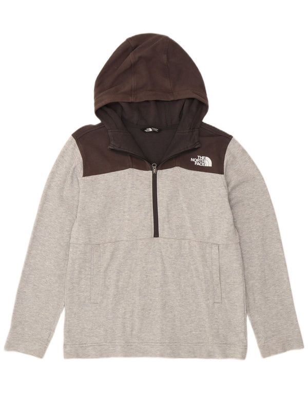 Suéter com capuz The North Face Boys Zip Neck 14-15 anos XL cinza colorblock