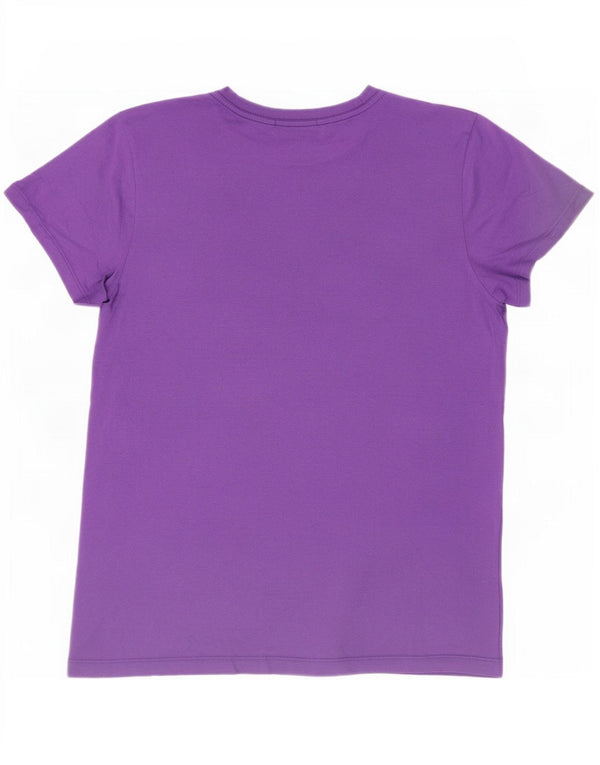 Camiseta gráfica masculina Under Armour Top médio algodão roxo
