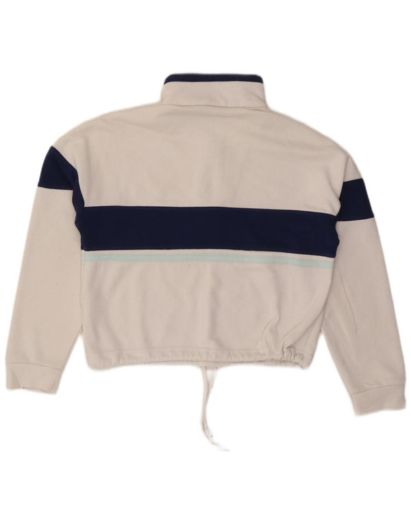 SERGIO TACCHINI Suéter feminino oversized cropped UK 6 XS branco