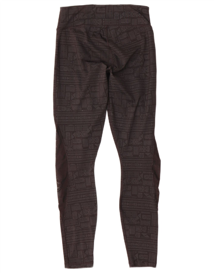 Leggings Puma Feminino UK 10 Pequeno Poliéster Geométrico Cinza