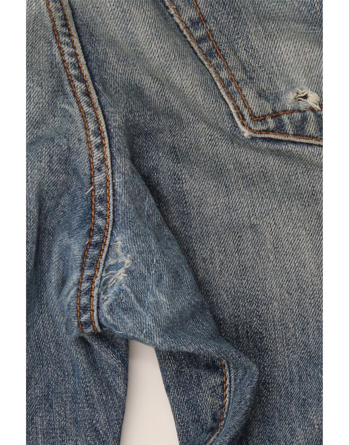 Liu Jo Calça jeans masculina regular desgastada W34 L32 algodão azul