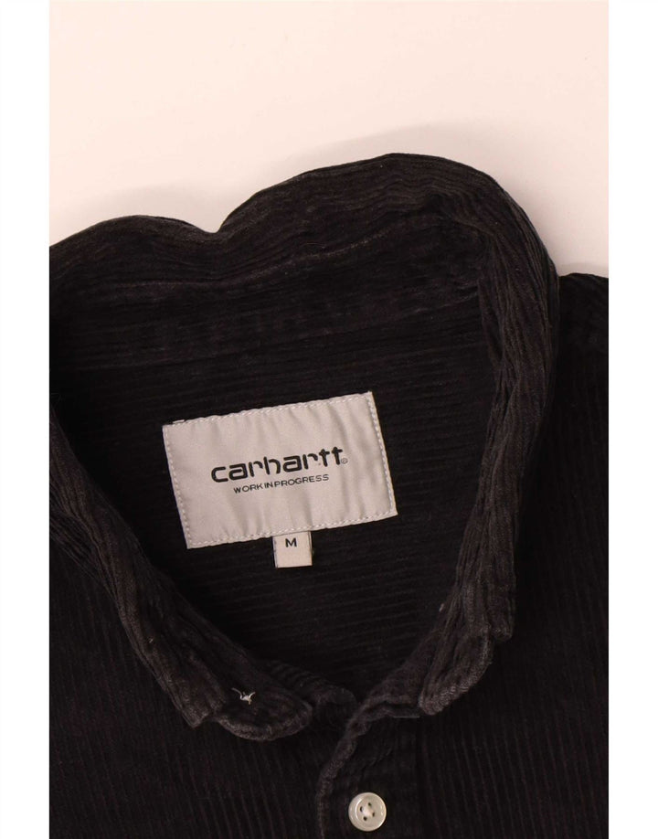 Camisa masculina de veludo Carhartt médio preto algodão