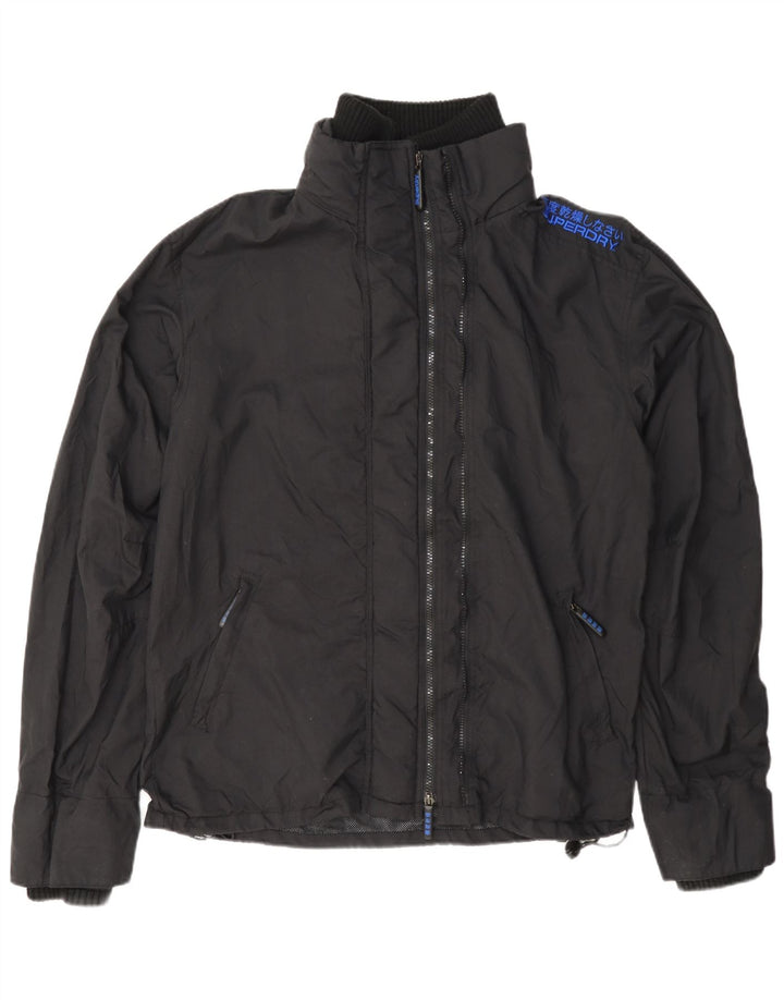 Jaqueta de chuva feminina Superdry UK 20 2XL preto nylon