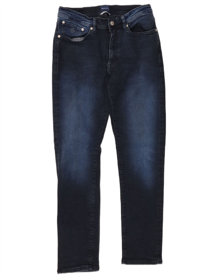 GANT Mens Slim Jeans W32 L30 Azul Marinho Algodão