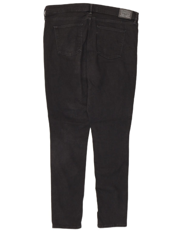 Levi's Womens 311 Shaping Skinny Jeans W34 L32 Black Cotton