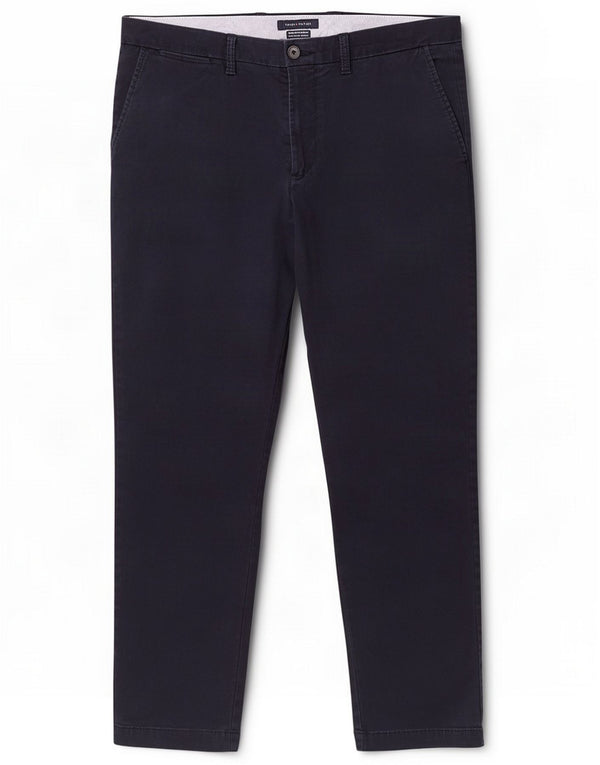 Tommy Hilfiger Mens Regular Fit Chino Calças W36 L30 Azul Marinho Algodão