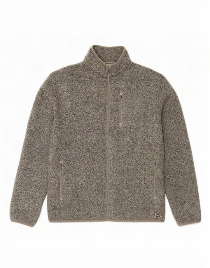 Jaqueta masculina de agasalho Marks & Spencer grande poliéster manchado cinza