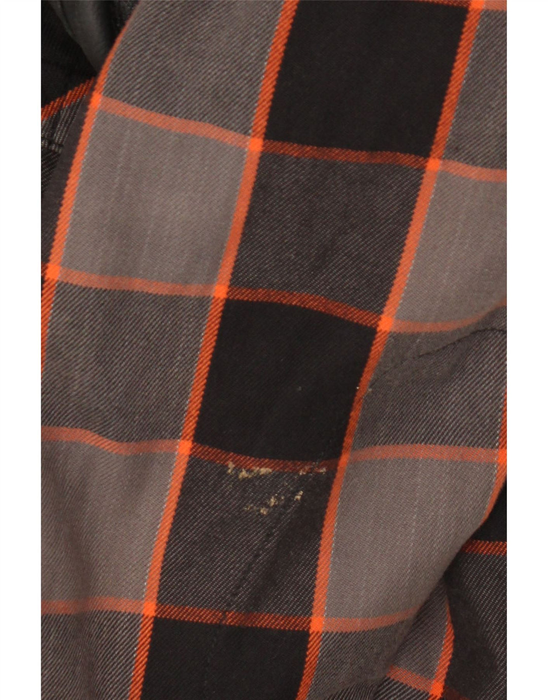 Camisa masculina vintage de lenhador 2XL algodão xadrez cinza